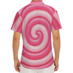 Pink Swirl Lollipop Print Men's Deep V-Neck Shirt