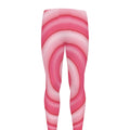 Pink Swirl Lollipop Print Men's Leggings