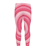 Pink Swirl Lollipop Print Men's leggings