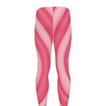 Pink Swirl Lollipop Print Men's leggings