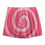 Pink Swirl Lollipop Print Mesh Shorts