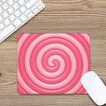 Pink Swirl Lollipop Print Mouse Pad