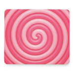 Pink Swirl Lollipop Print Mouse Pad