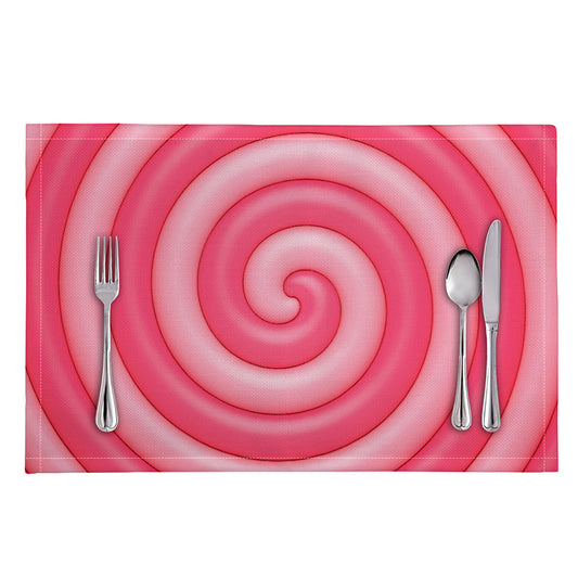Pink Swirl Lollipop Print Placemat