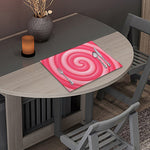 Pink Swirl Lollipop Print Placemat