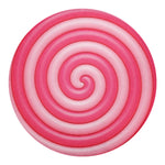 Pink Swirl Lollipop Print Round Blanket