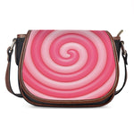 Pink Swirl Lollipop Print Saddle Bag