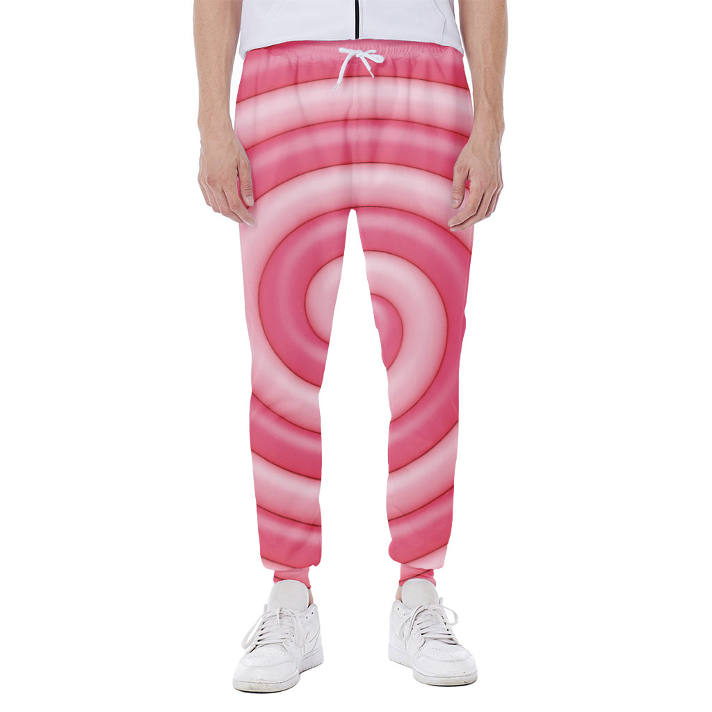Pink Swirl Lollipop Print Scuba Joggers