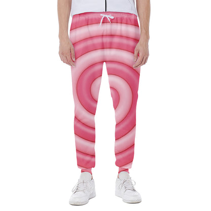 Pink Swirl Lollipop Print Scuba Joggers