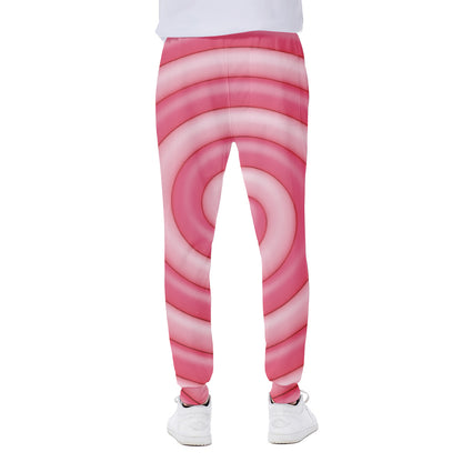 Pink Swirl Lollipop Print Scuba Joggers