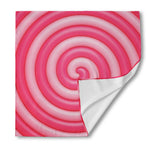Pink Swirl Lollipop Print Silk Bandana