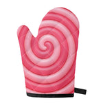 Pink Swirl Lollipop Print Single Oven Mitt