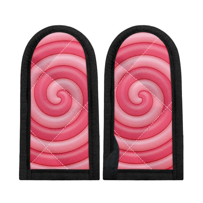 Pink Swirl Lollipop Print Skillet Handle Cover