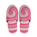 Pink Swirl Lollipop Print Slippers
