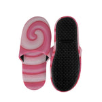 Pink Swirl Lollipop Print Slippers