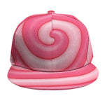 Pink Swirl Lollipop Print Snapback Cap