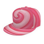 Pink Swirl Lollipop Print Snapback Cap