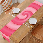 Pink Swirl Lollipop Print Table Runner