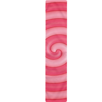 Pink Swirl Lollipop Print Table Runner