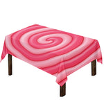Pink Swirl Lollipop Print Tablecloth