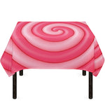 Pink Swirl Lollipop Print Tablecloth
