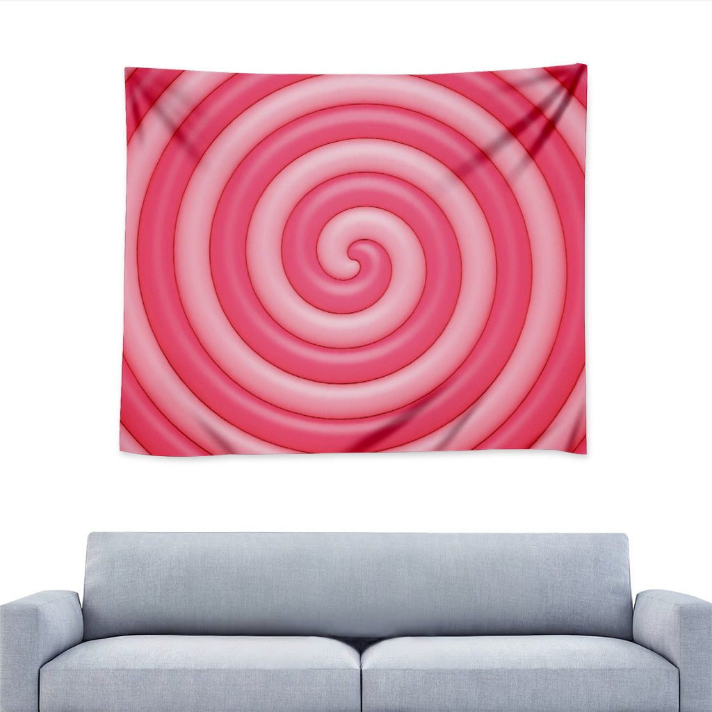 Pink Swirl Lollipop Print Tapestry