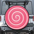 Pink Swirl Lollipop Print Tire Cover