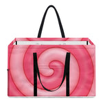 Pink Swirl Lollipop Print Utility Tote Bag