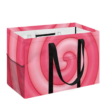Pink Swirl Lollipop Print Utility Tote Bag