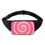 Pink Swirl Lollipop Print Waist Bag