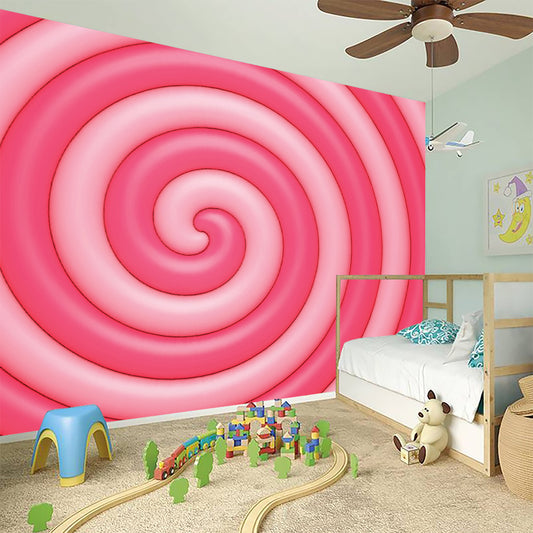 Pink Swirl Lollipop Print Wall Sticker