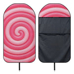 Pink Swirl Lollipop Print Waterproof Car Seat Cover