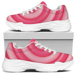 Pink Swirl Lollipop Print White Chunky Shoes