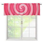 Pink Swirl Lollipop Print Window Valance