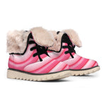 Pink Swirl Lollipop Print Winter Boots