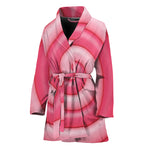 Pink Swirl Lollipop Print Women's Bathrobe