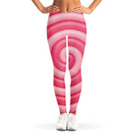 Pink Swirl Lollipop Print Women's Leggings