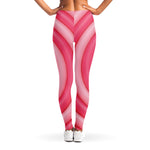 Pink Swirl Lollipop Print Women's Leggings