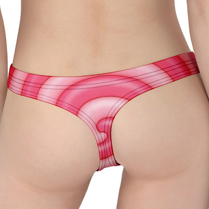 Pink Swirl Lollipop Print Women's Thong