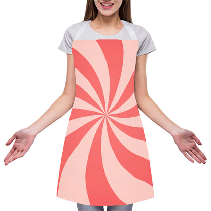 Pink Swirl Print Adjustable Apron