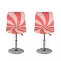 Pink Swirl Print Bar Stool Covers