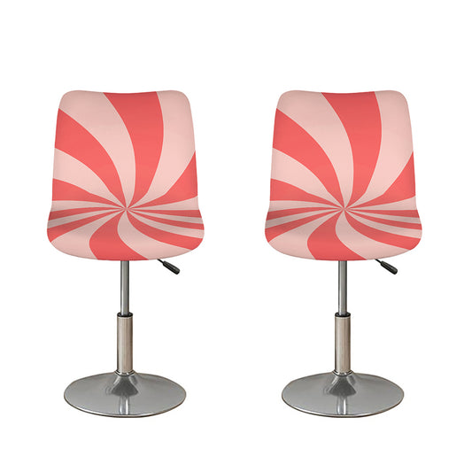 Pink Swirl Print Bar Stool Covers