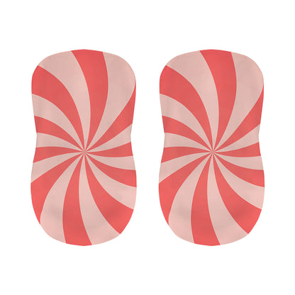 Pink Swirl Print Bar Stool Covers