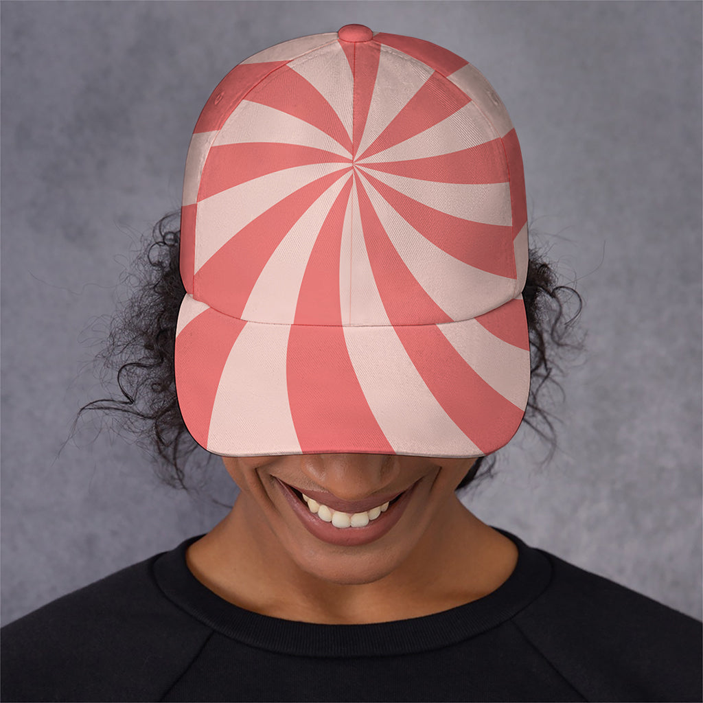 Pink Swirl Print Baseball Cap