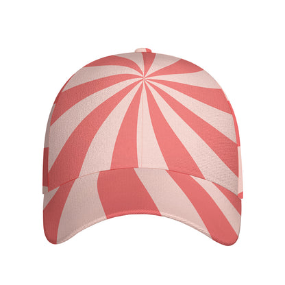 Pink Swirl Print Baseball Cap