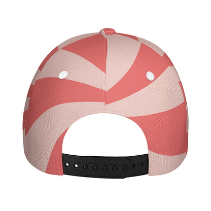 Pink Swirl Print Baseball Cap