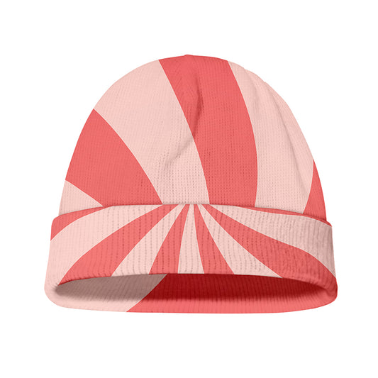 Pink Swirl Print Beanie