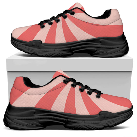 Pink Swirl Print Black Chunky Shoes