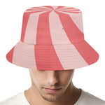 Pink Swirl Print Bucket Hat