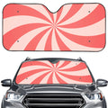 Pink Swirl Print Car Windshield Sun Shade
